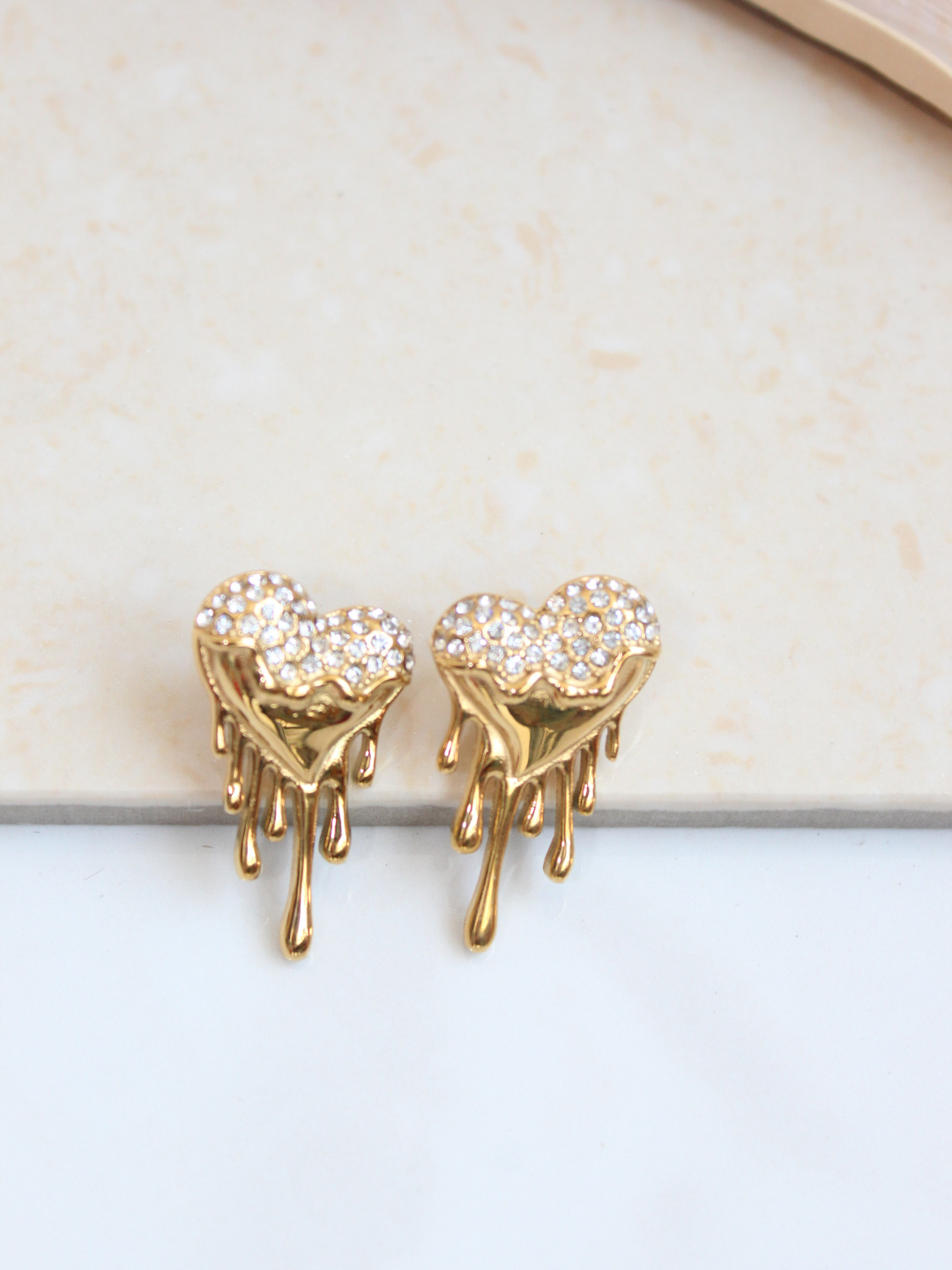 Heart Melt Studded Earings