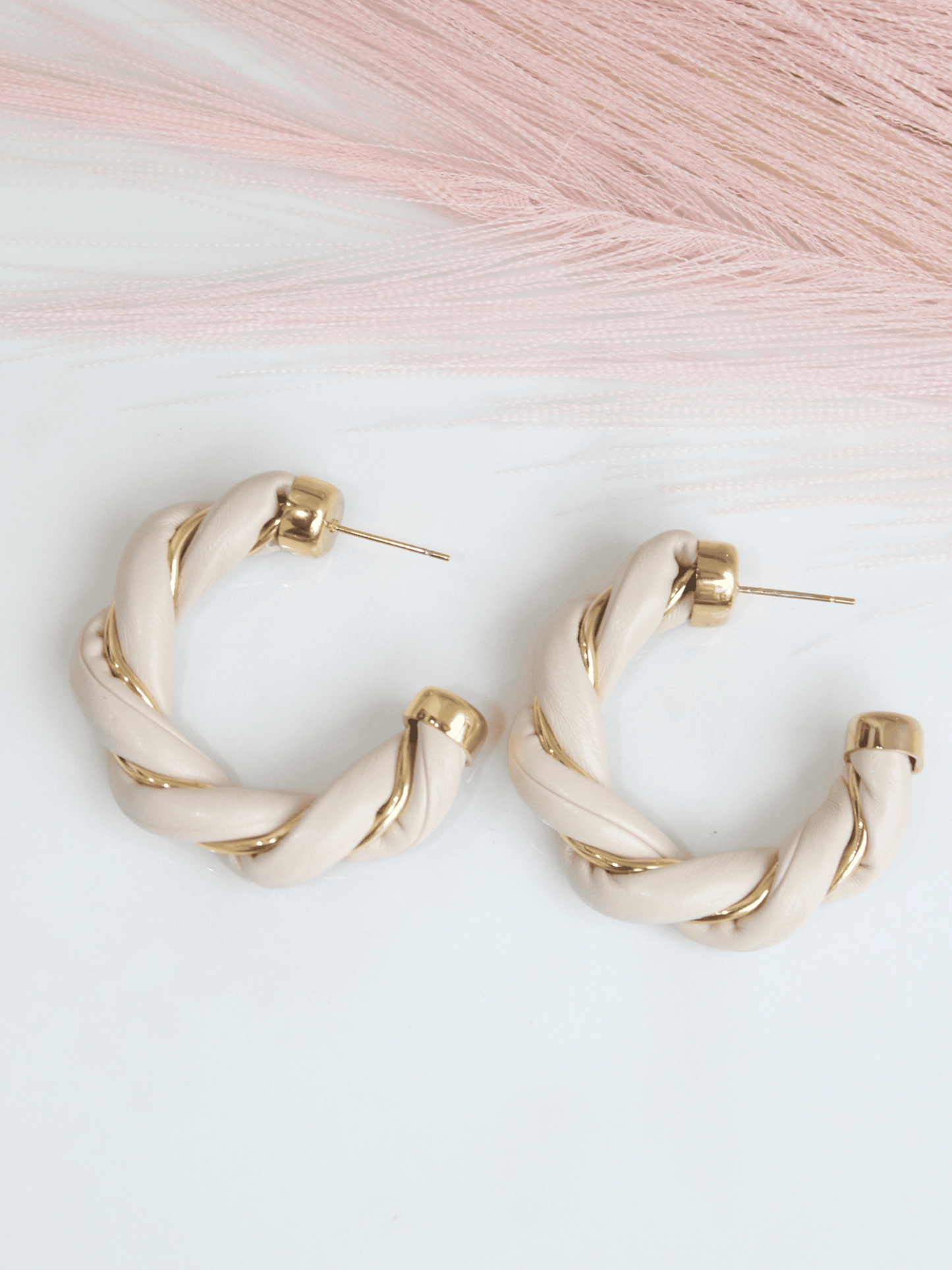 Leather Hoop Earring