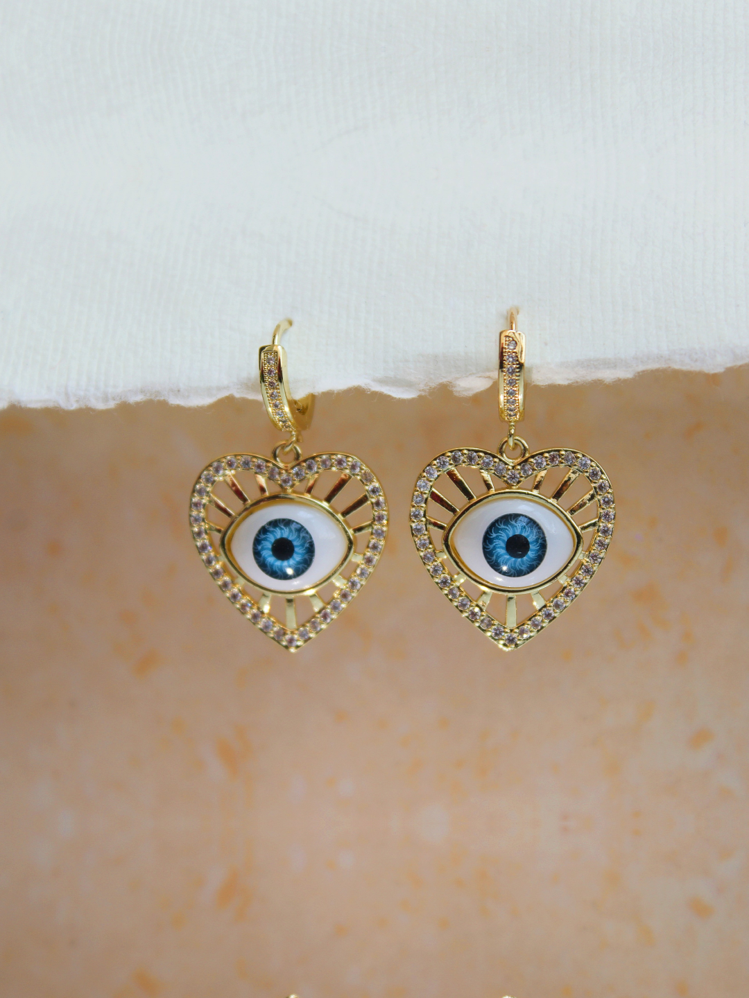 Classic Heart Evil Eye Earring