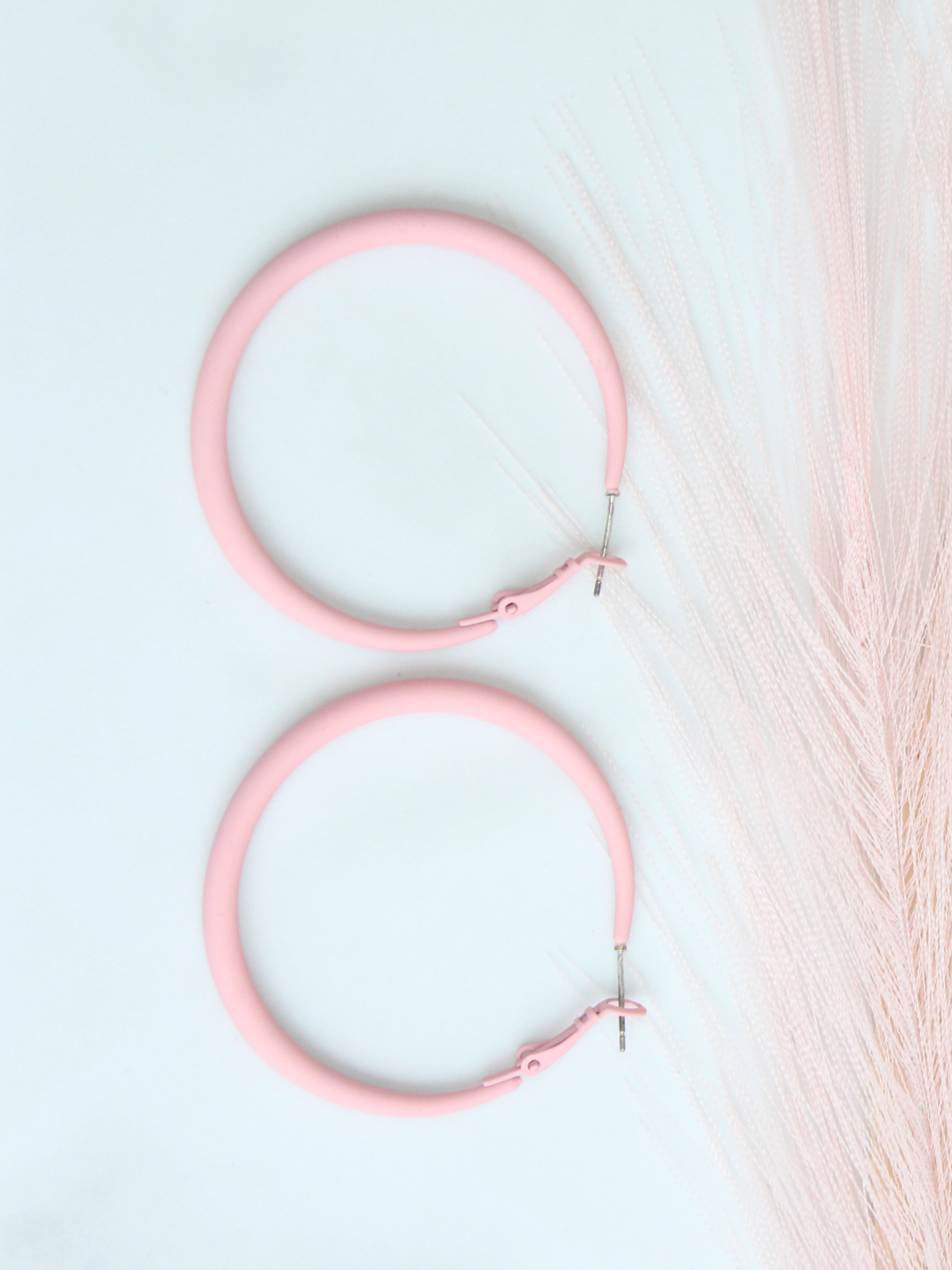 Pink Hoop Earring