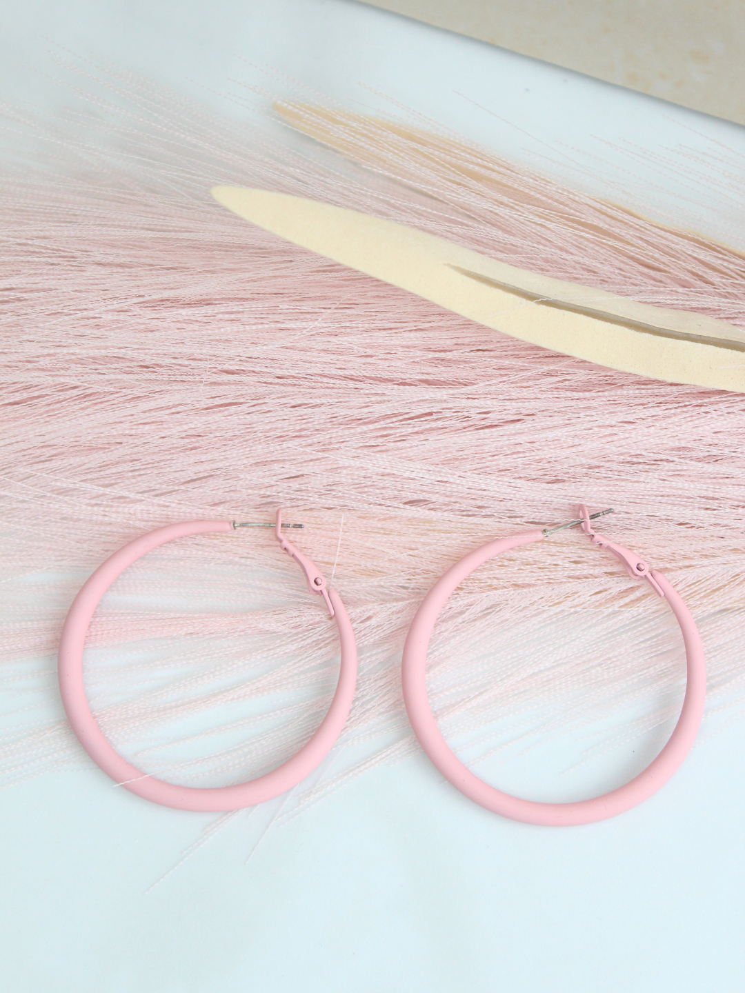 Pink Hoop Earring