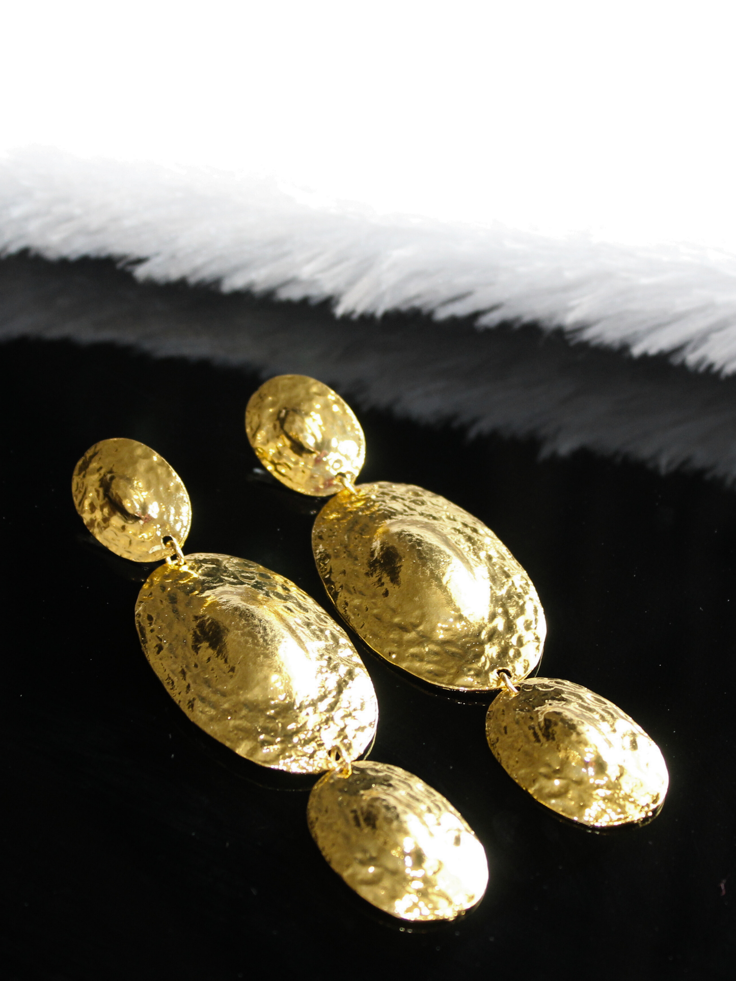 Golden Metal Drop Earring