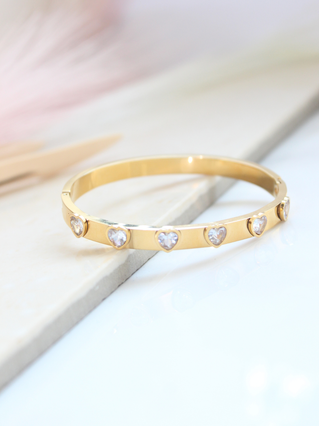 Hearts bangle, Star bangle & Evil eye bangle - 3 Bracelet Combo, trio at 25% Off