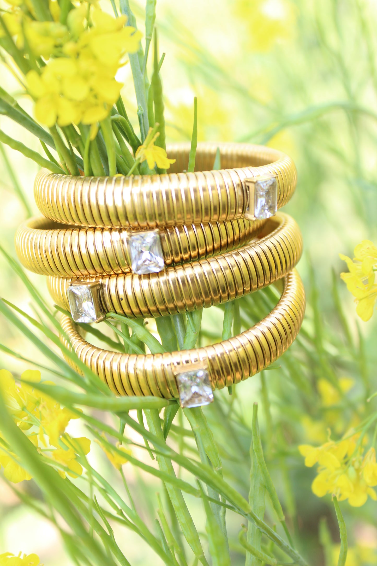 Twisted white & green bangle - 2 Bracelets at 25% Off