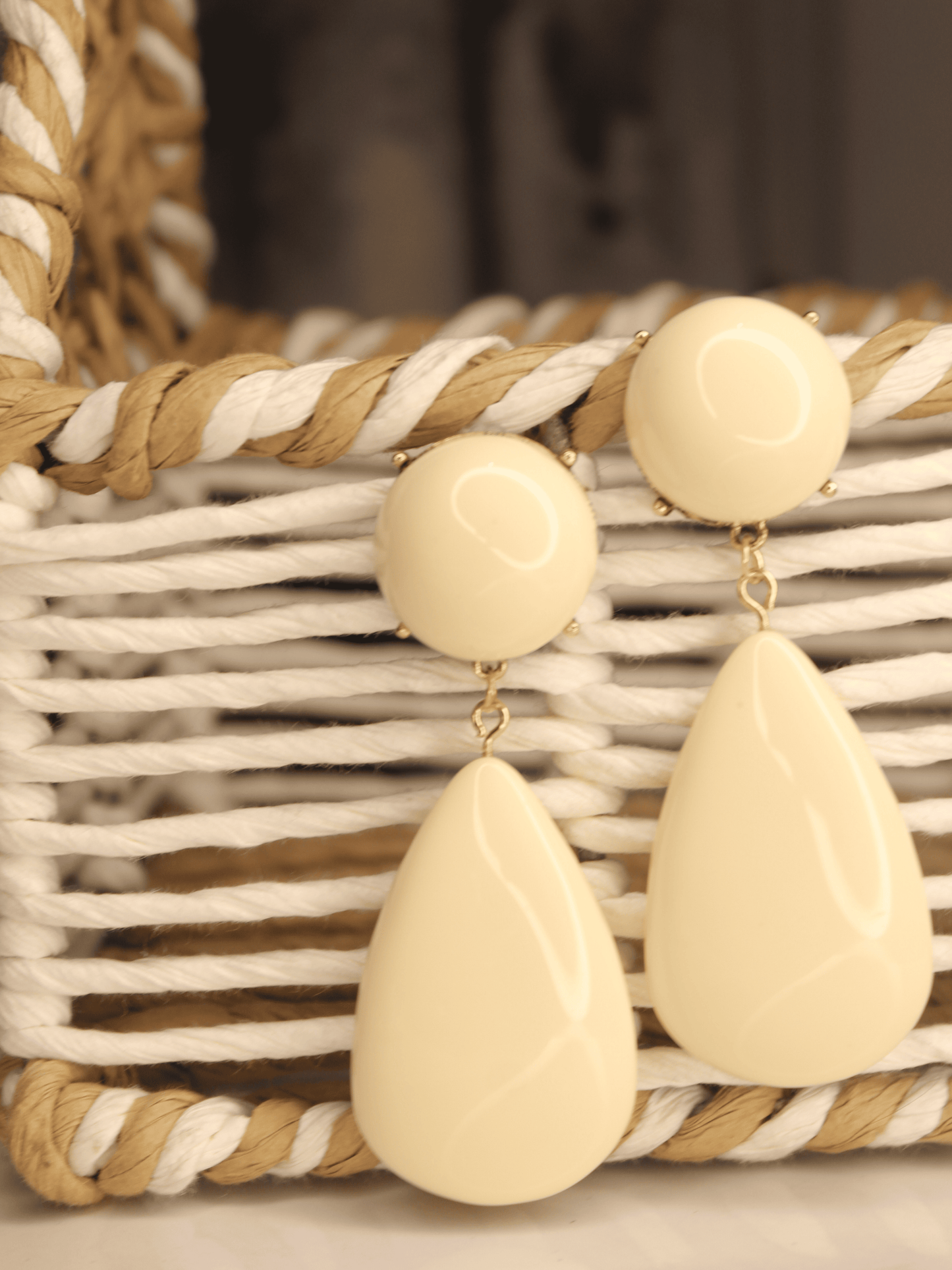 White Drop Earring