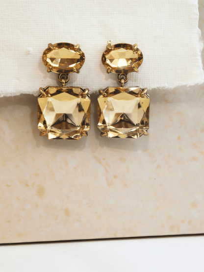 Yellow Crystal Earring