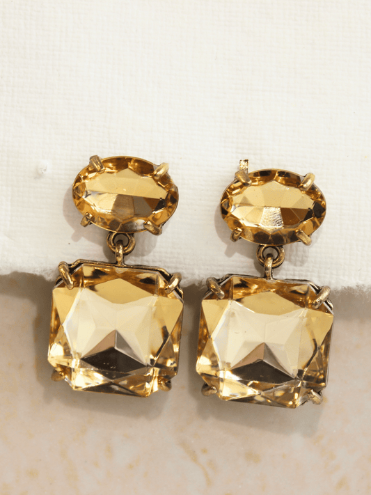 Yellow Crystal Earring