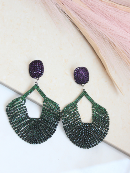 Green Ombré Earrings