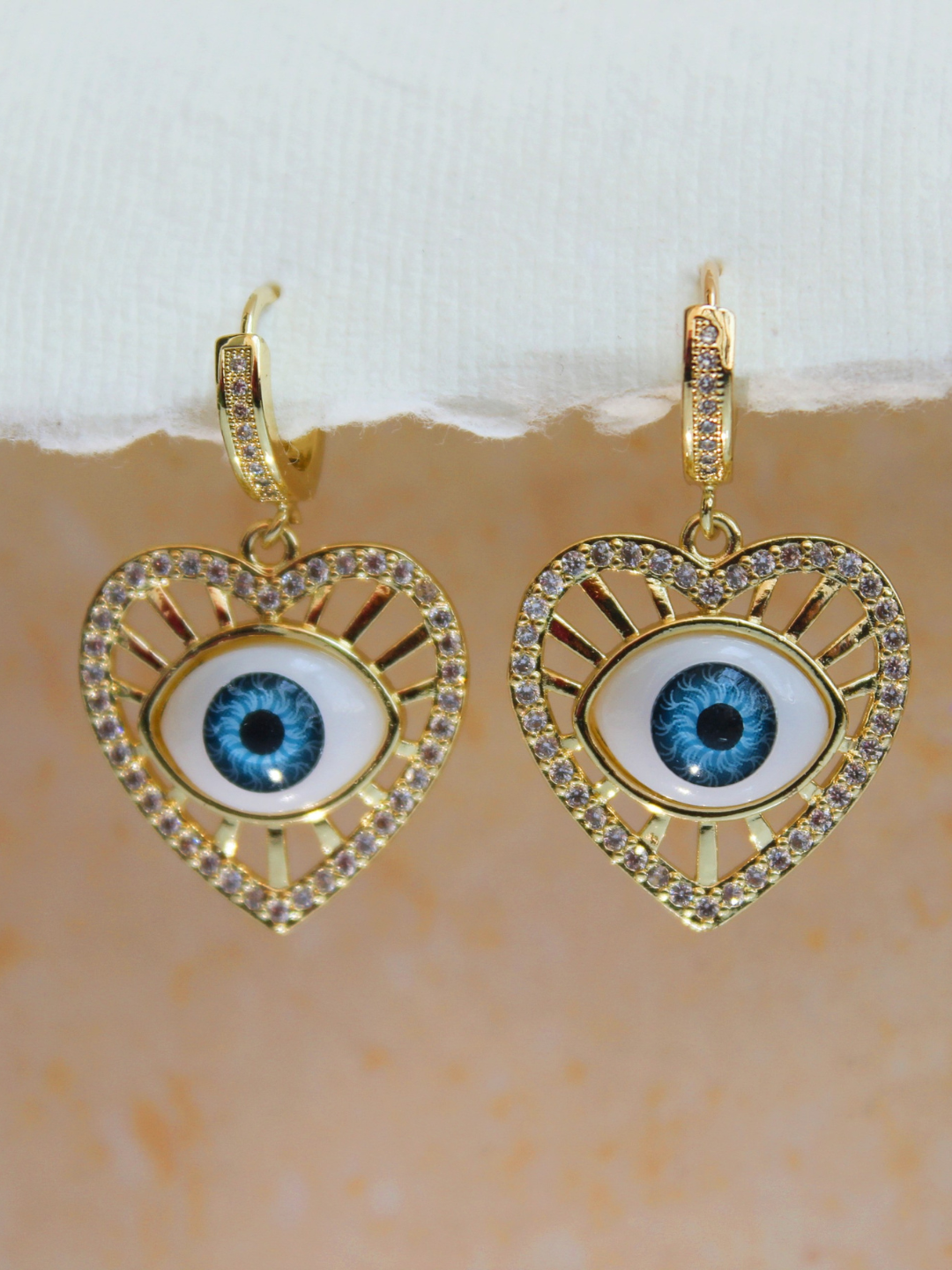 Classic Heart Evil Eye Earring