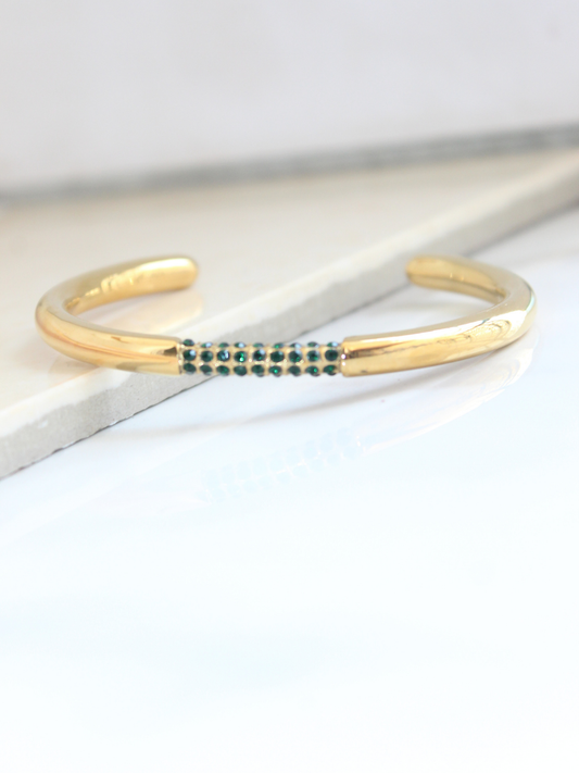 Green Beaded Bangle