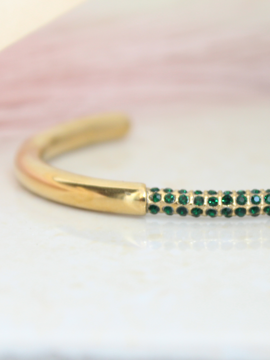 Green Beaded Bangle