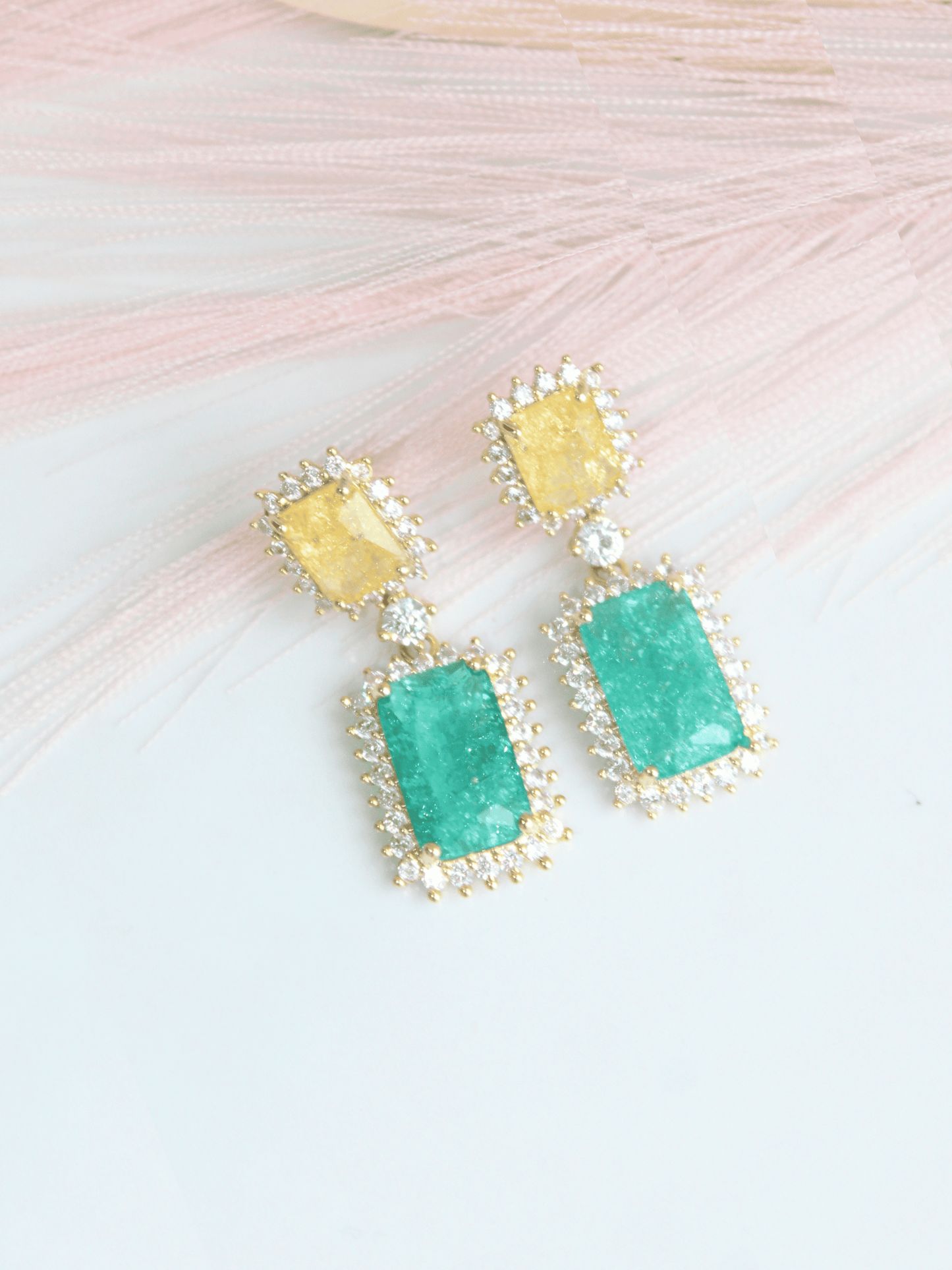 Mystical Emerald Drop Earring