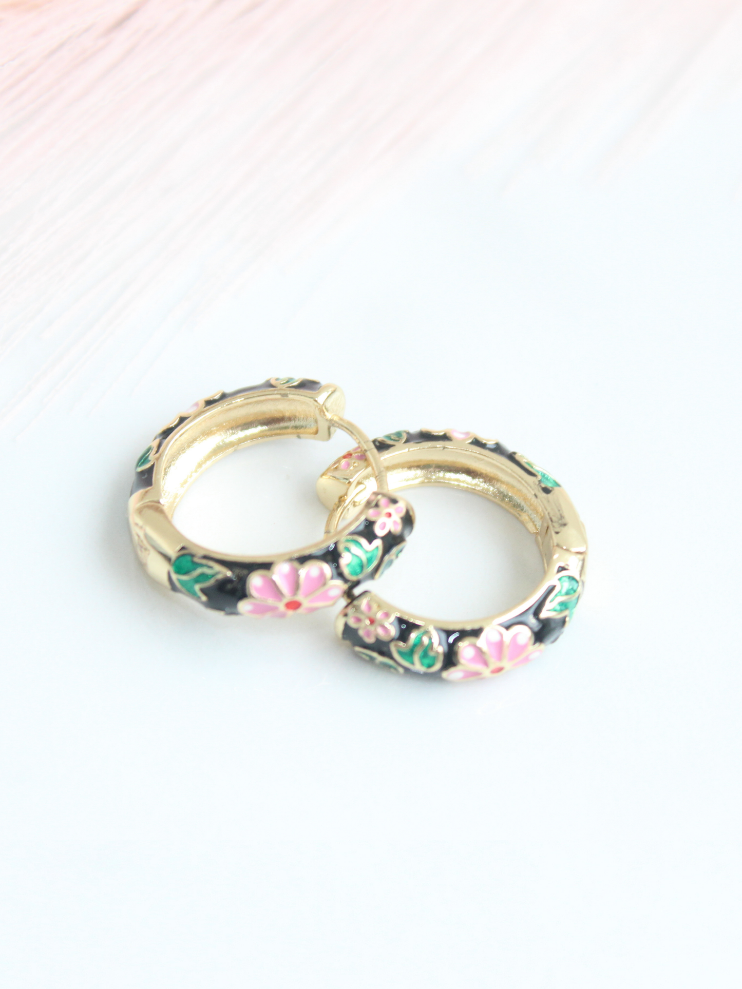 Floral Hoop Earring