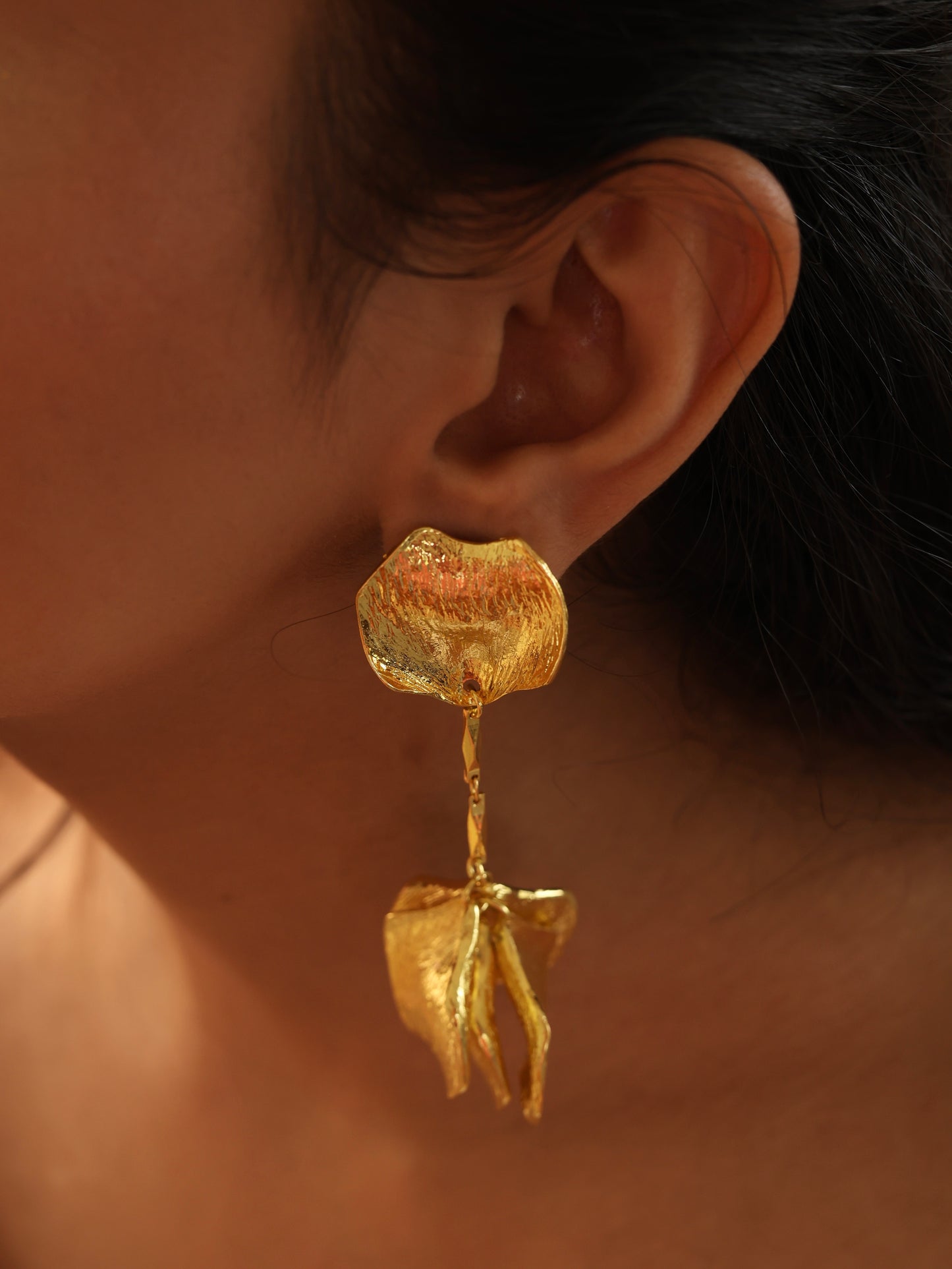 Golden Petal Earring