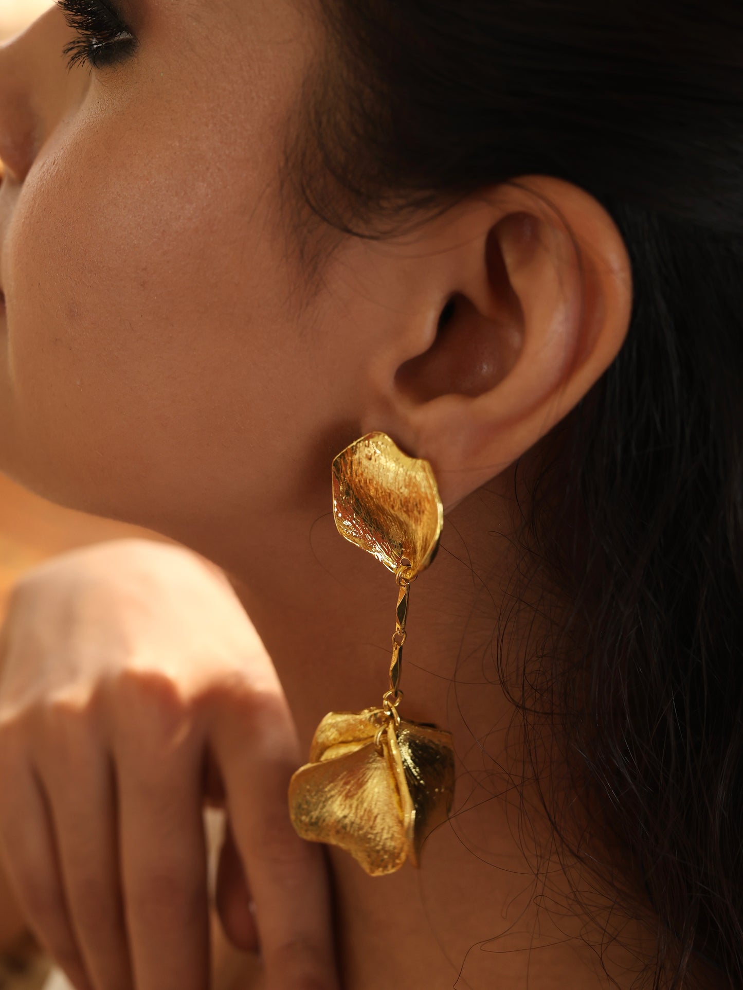 Golden Petal Earring