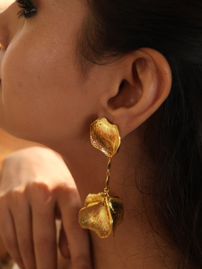 Golden Petal Earring