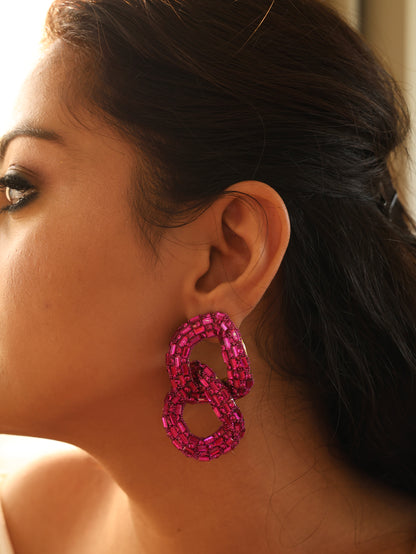 Pink Loop Earring