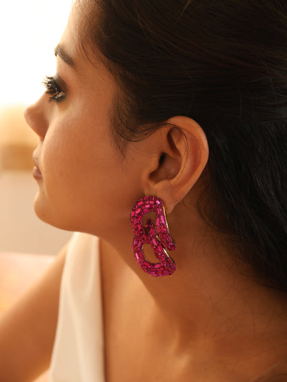 Pink Loop Earring