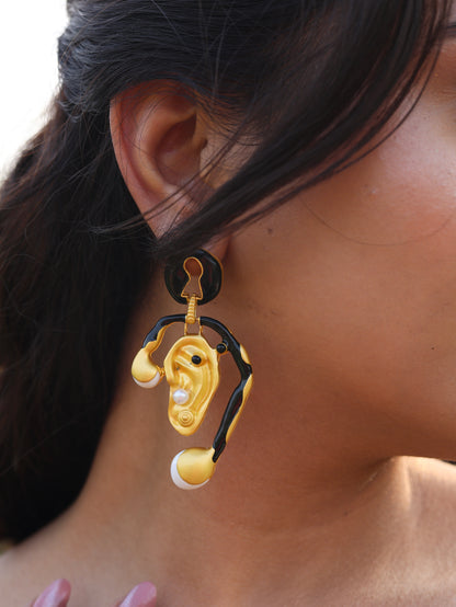 Yellow Drop Earring