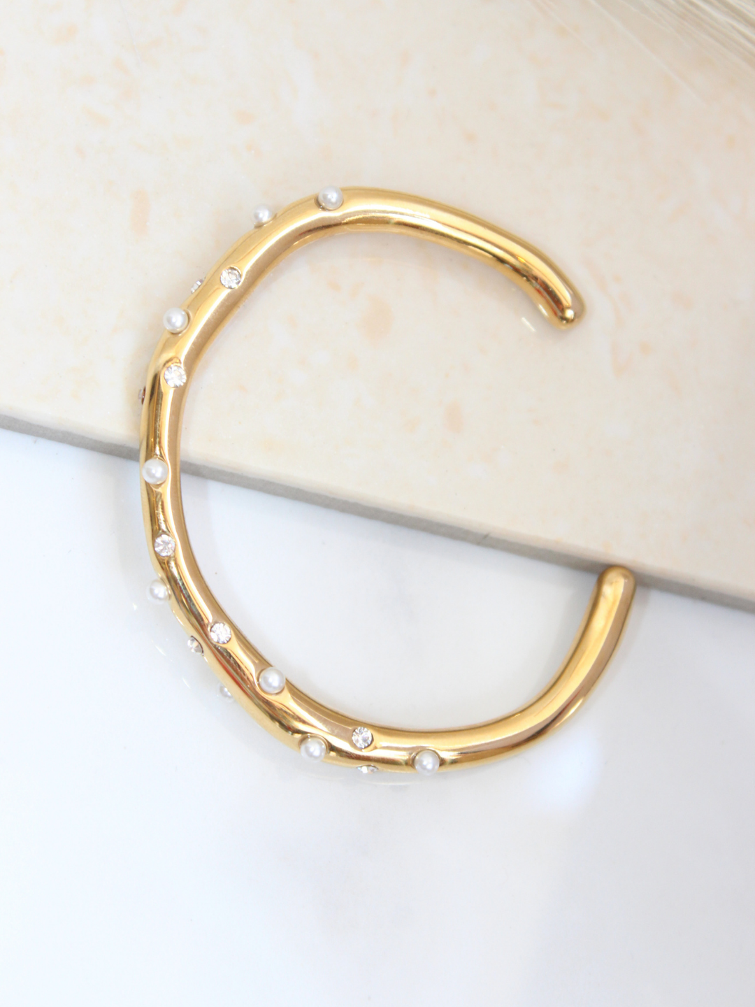 Pearl Studed Statement Bangle