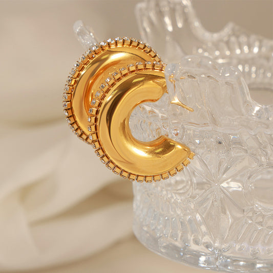 Chunky Studded Tail Earring