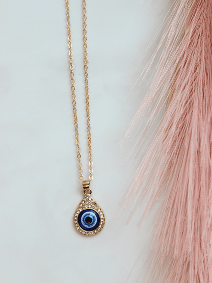 Studded Evil Eye Necklace