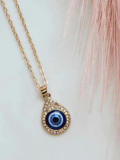 Studded Evil Eye Necklace