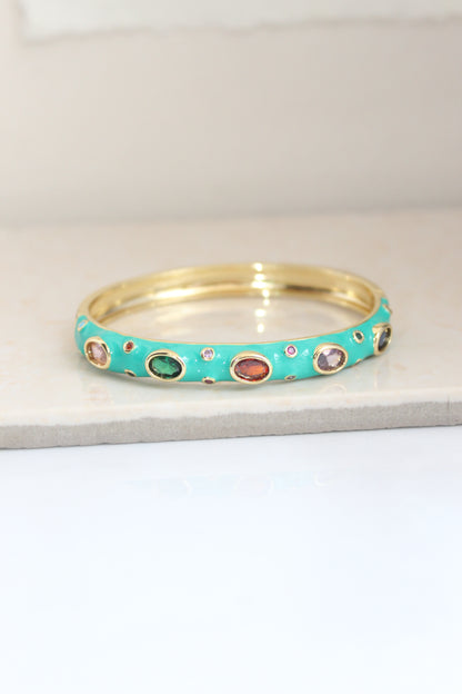 Multicoloured lock bangle