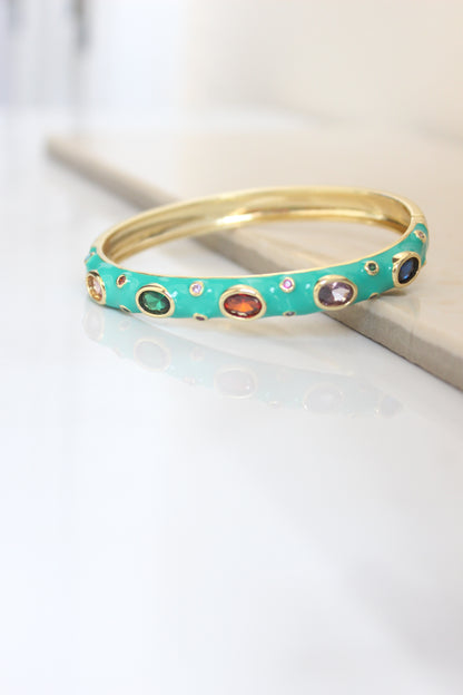 Multicoloured lock bangle