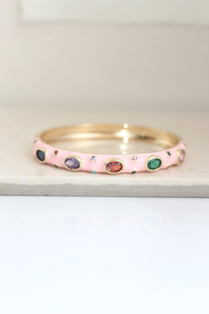 Multicoloured lock bangle