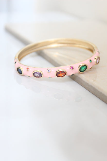 Multicoloured lock bangle