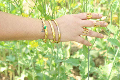 Silver Beaded bangle