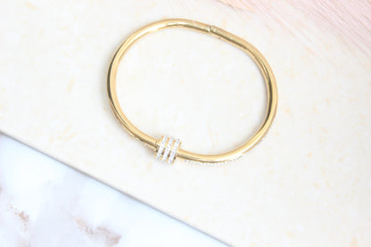 White crystal studded bangle