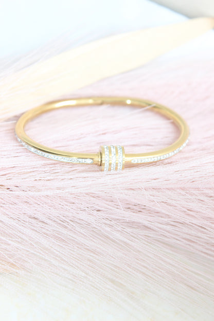 White crystal studded bangle