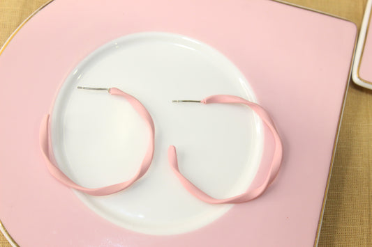 Pink Hoop earring