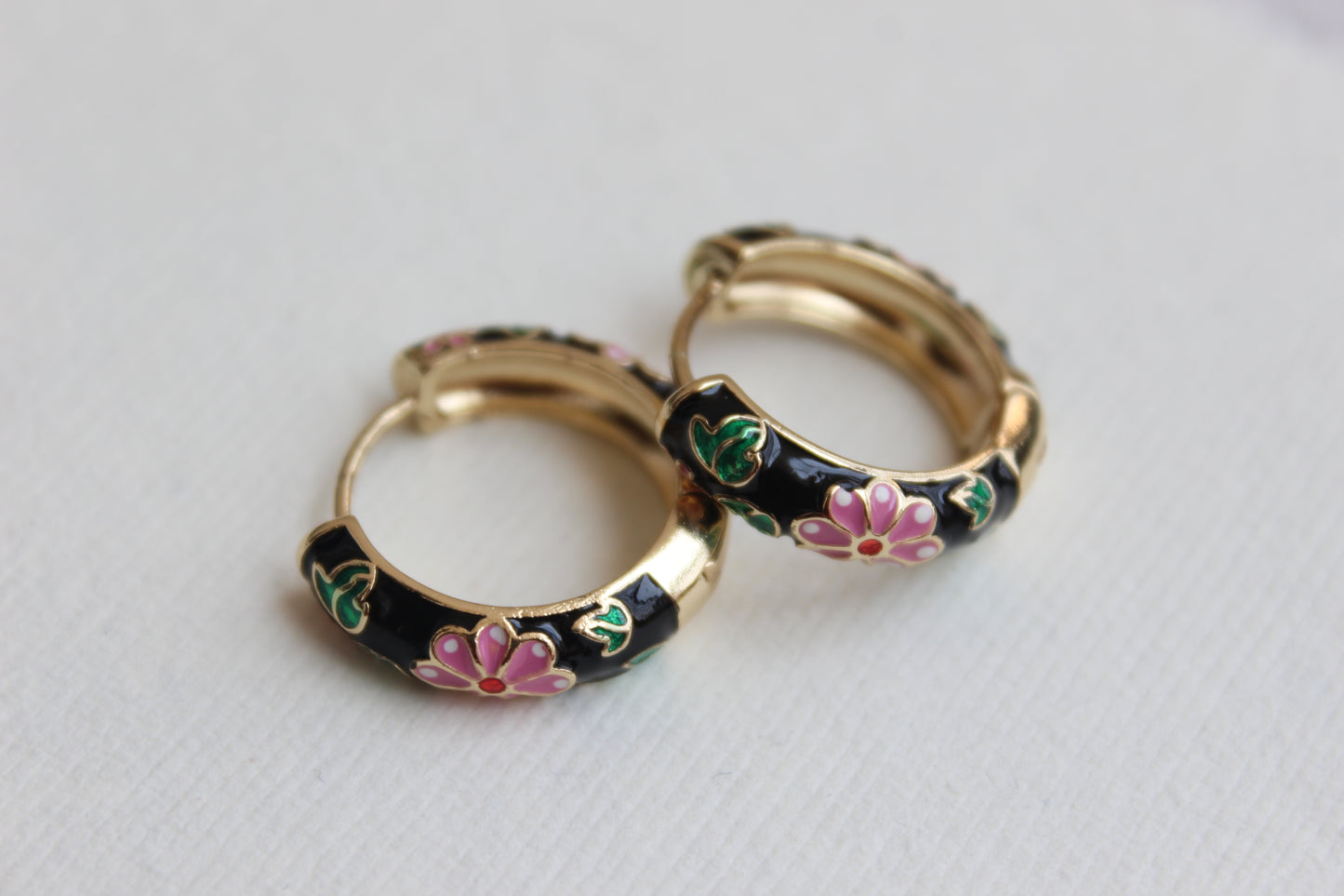 Floral Hoop Earring