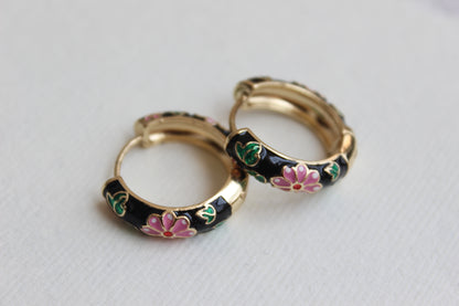 Floral Hoop Earring