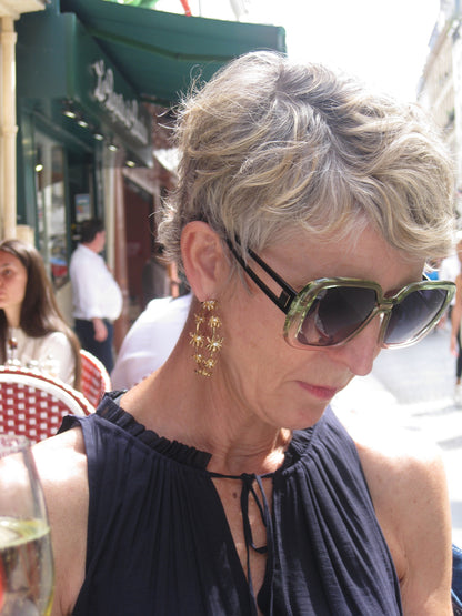 Spider hoop earrings